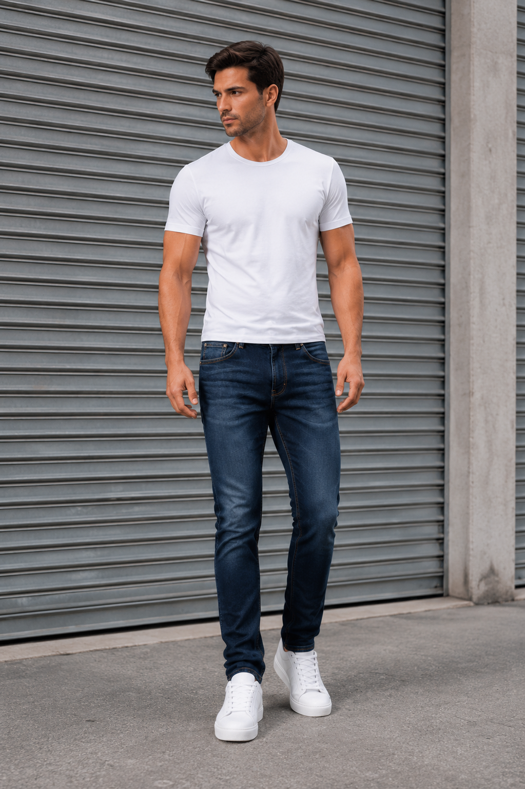 Men’s Fashion Denim Jeans – Indigo Blue.(FFFF)
