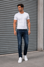 Men’s Fashion Denim Jeans – Indigo Blue.(FFFF)