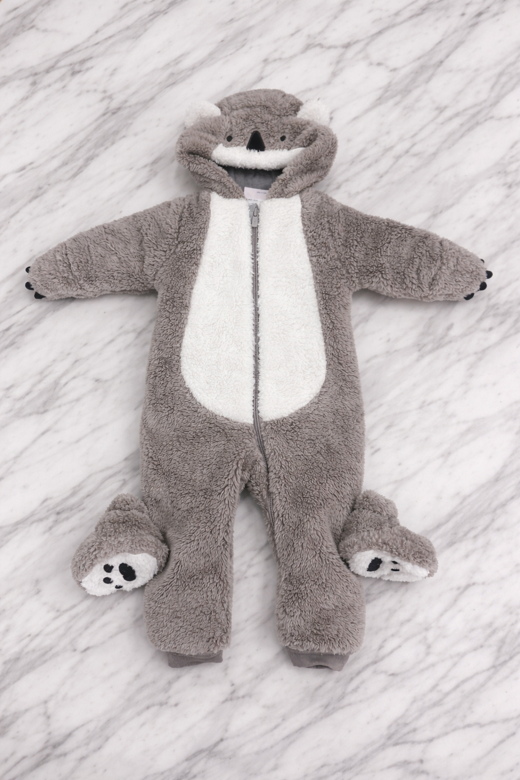 Baby Plush Hooded Sleepsuit