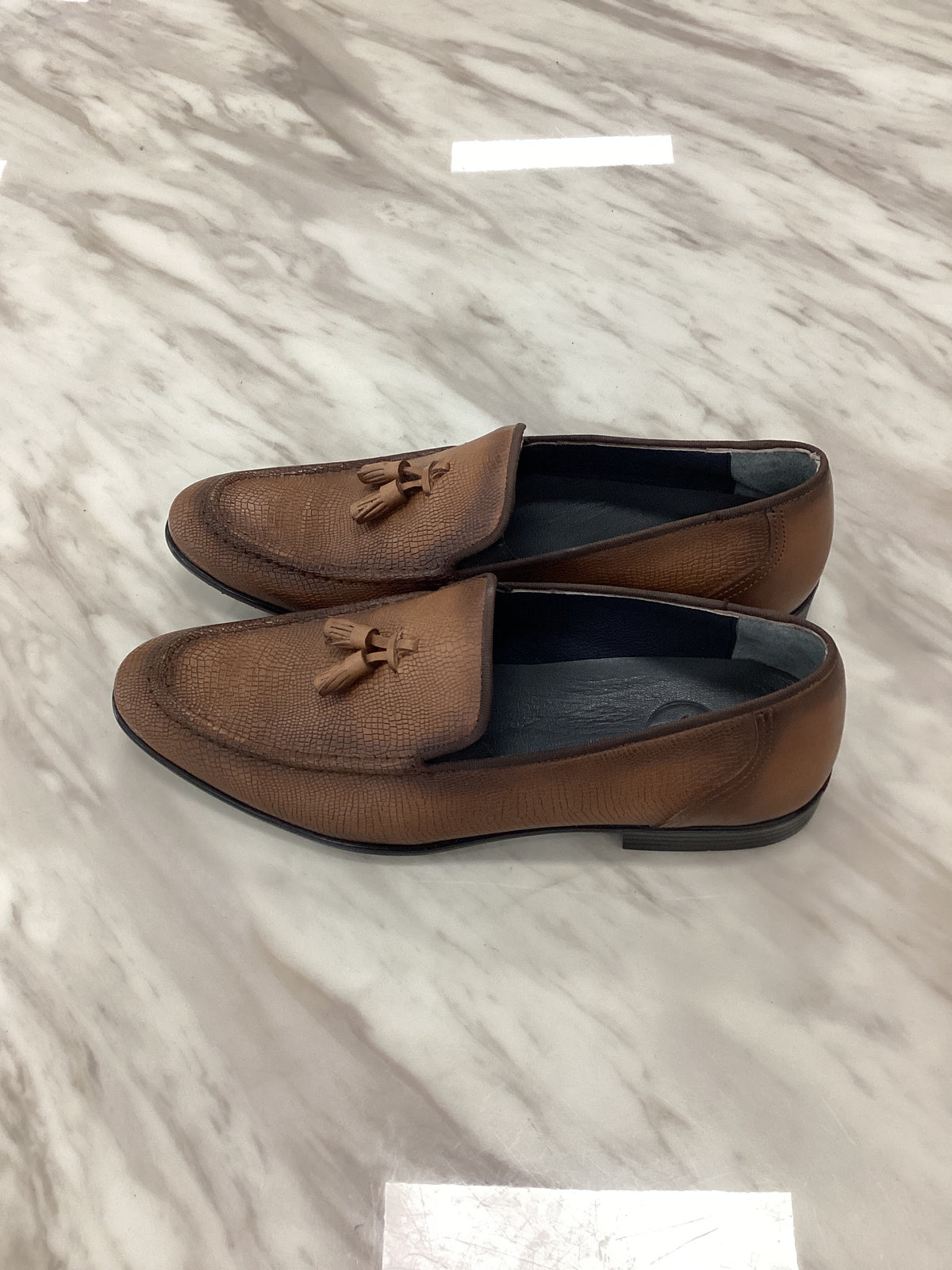 Men’s Tan Leather Tassel Loafers