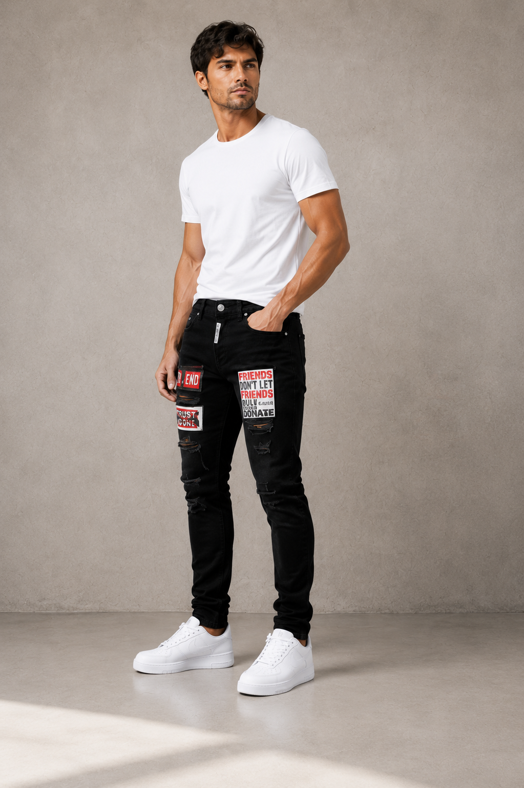 DNM Skinny Fit Jeans pants.(FFFF)