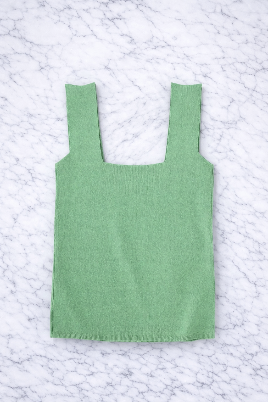Women’s Ribbed Knit Square Neck Crop Top