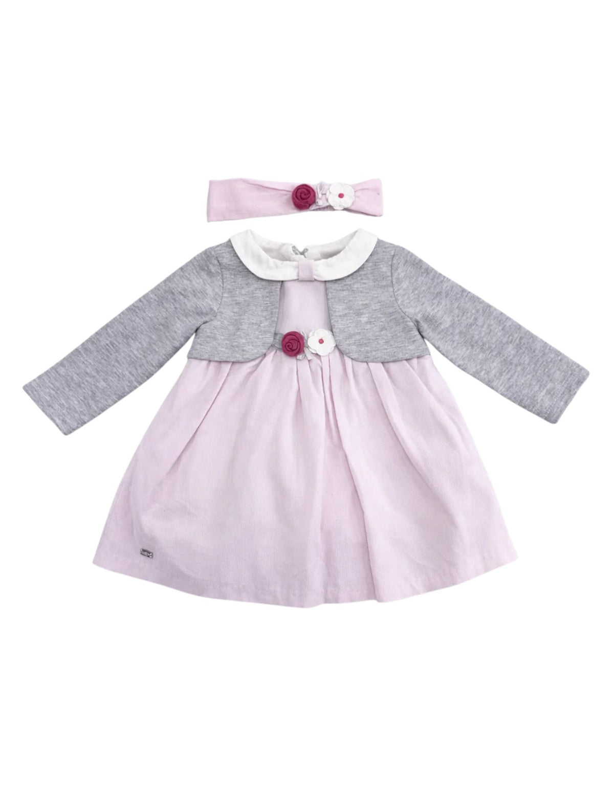 Indigo Girls Dress Set with Long Sleeve Bolero & Headband