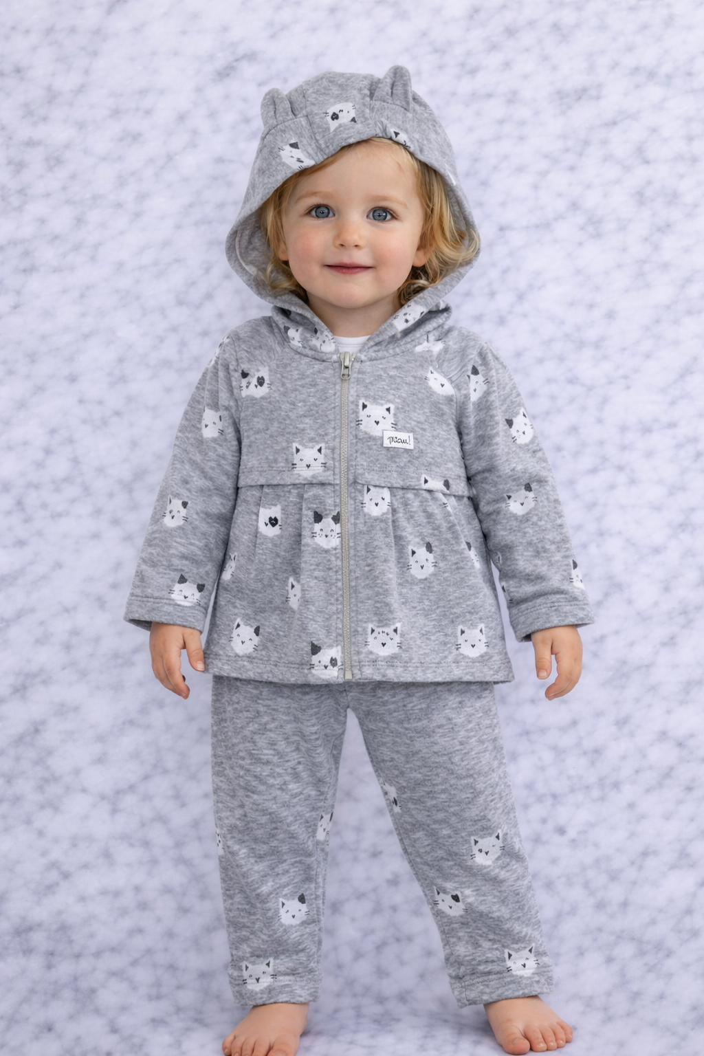 Indigo Girls’ 3-Piece Outfit Set – Long Sleeve Top, Hoodie & Pants
