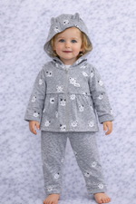 Indigo Girls’ 3-Piece Outfit Set – Long Sleeve Top, Hoodie & Pants