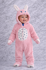 Baby Bunny Hooded Fleece Sleepsuit