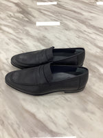Men’s Black Textured Leather Loafers