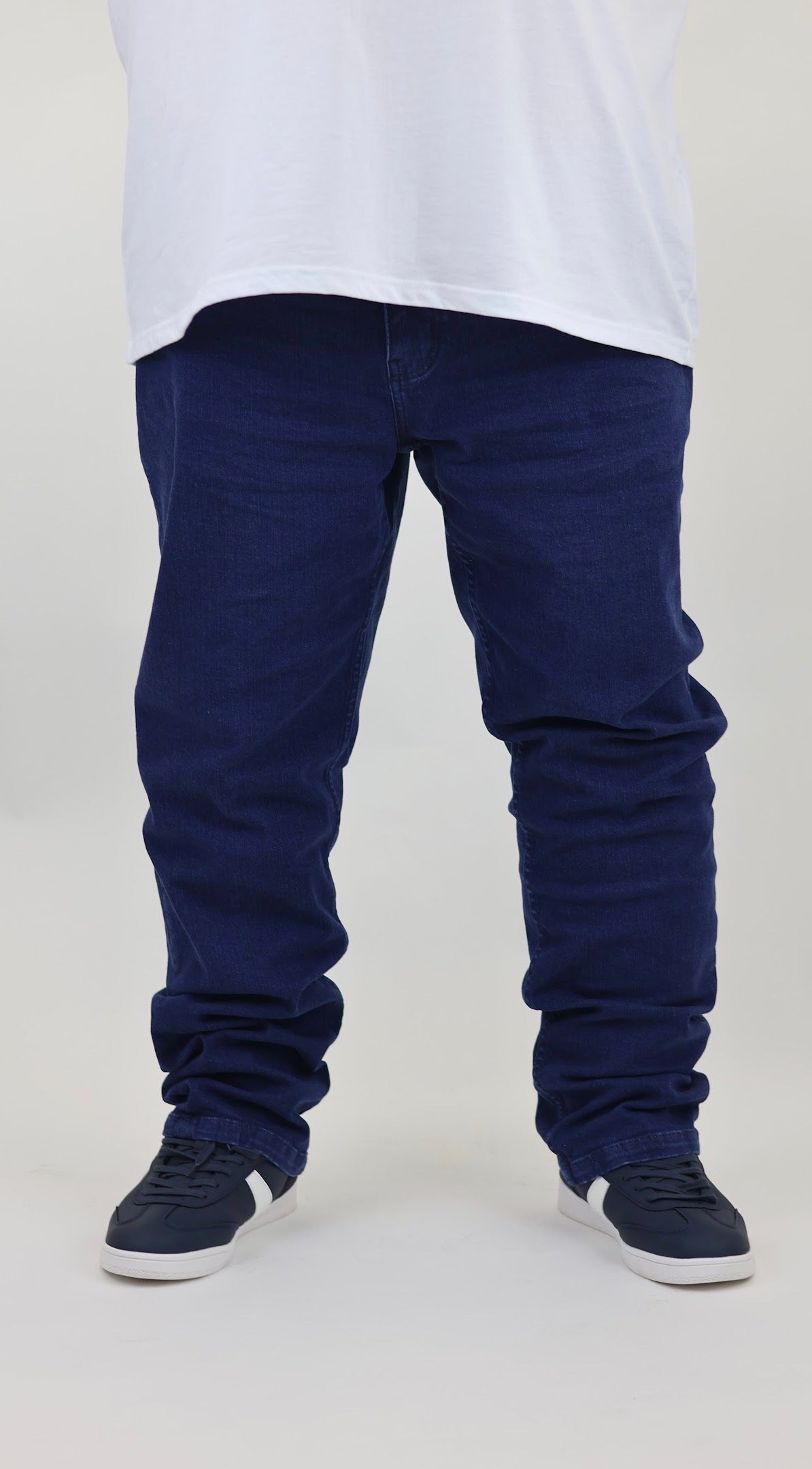 Men’s Fashion Denim Jeans – Indigo Dark Blue Mid Wash