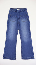 Women’s High-Waist Straight Leg Denim Jeans – Classic Blue
