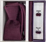 Pierre Cavelli Men’s Paisley Tie, Pocket Square & Cufflinks Gift Set