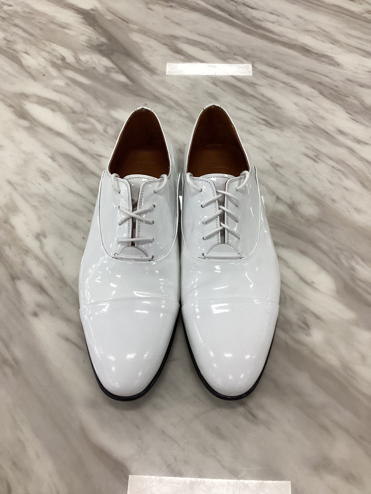 Men’s White Patent Leather Dress Shoes