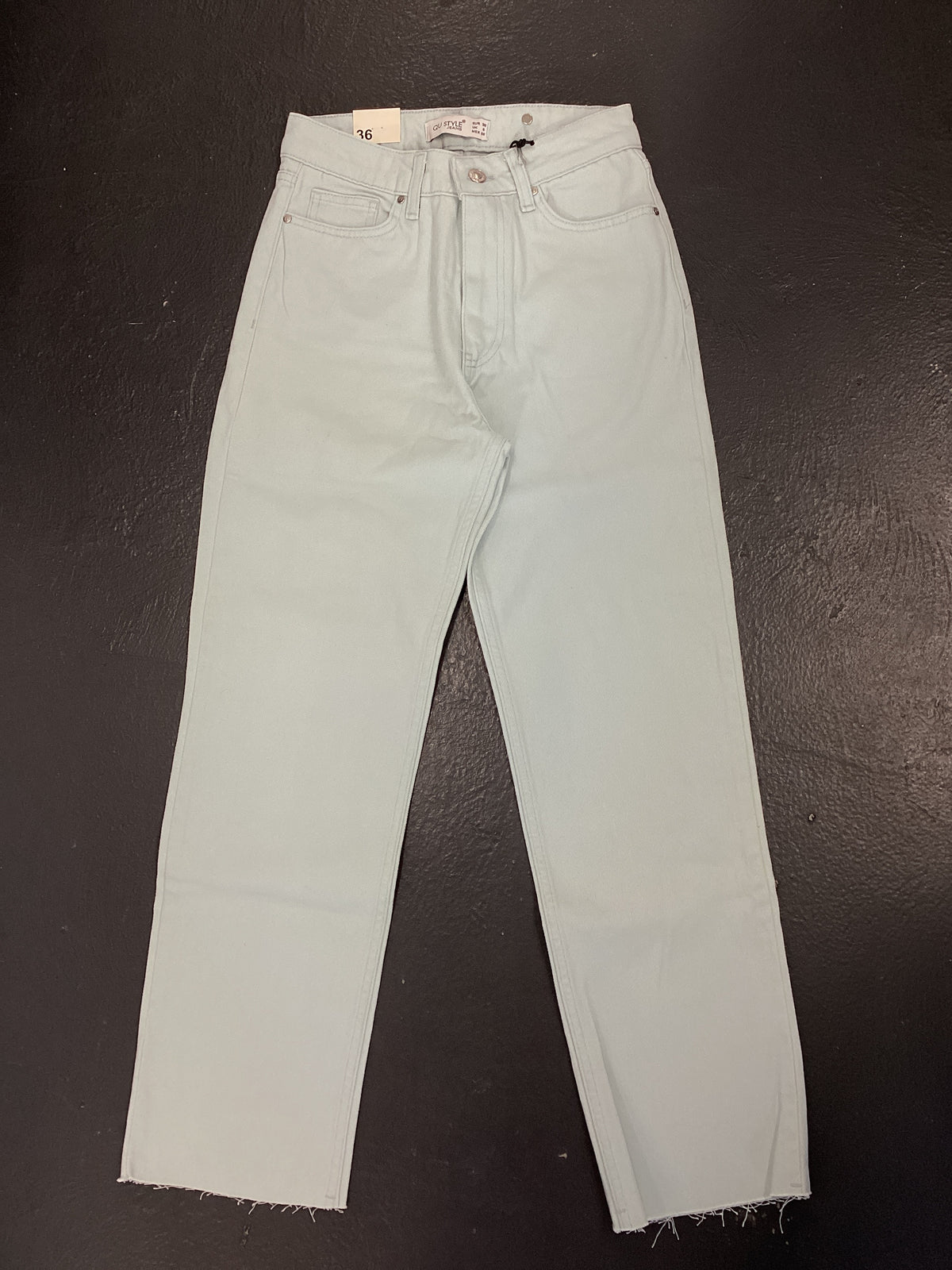 QU Style Women’s 100% Cotton Straight Leg Jeans
