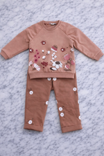Indigo Girls Floral Outfit Set – Long Sleeve Top & Pants