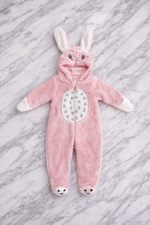 Baby Bunny Hooded Fleece Sleepsuit