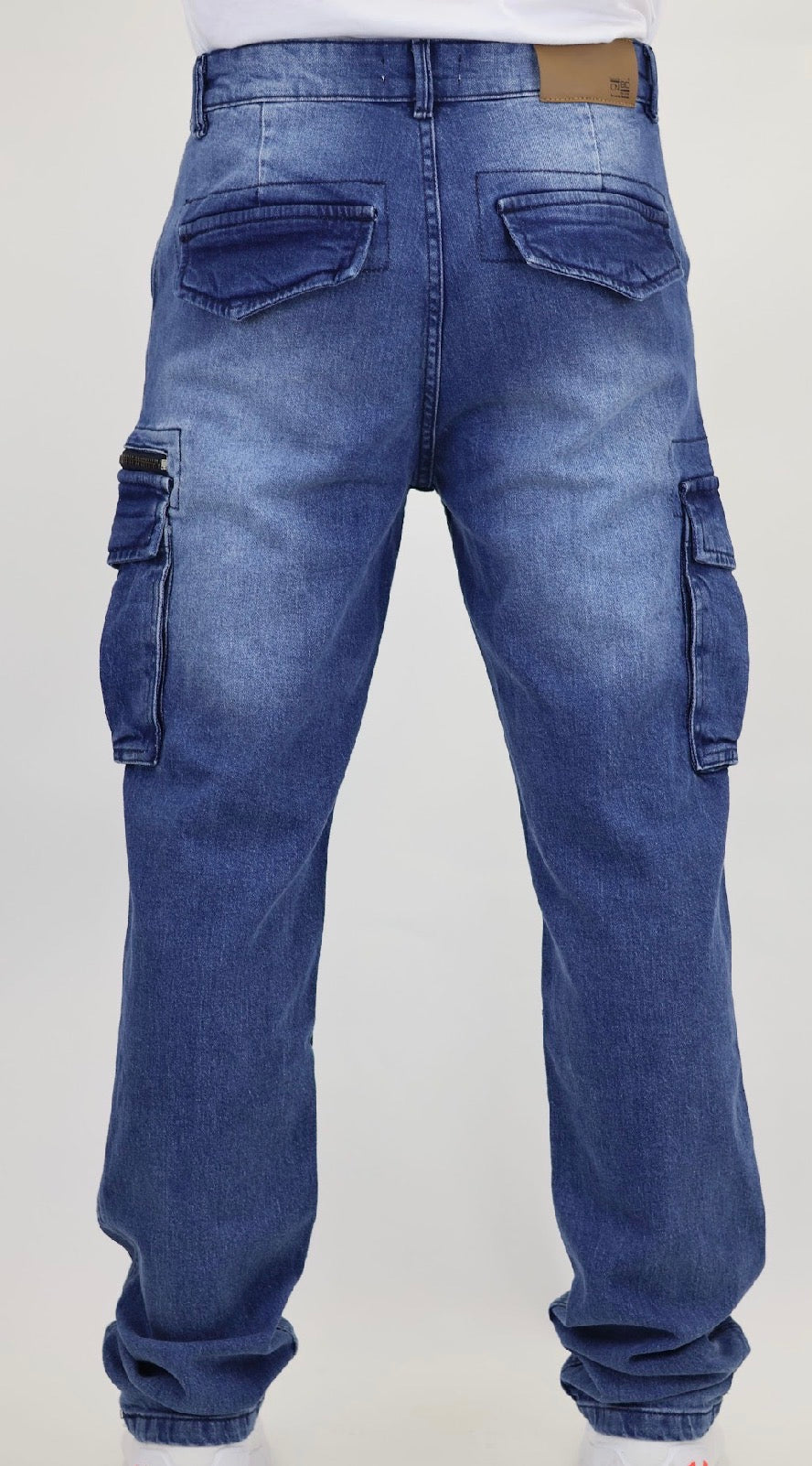 Men’s Blue Cargo Denim Jeans