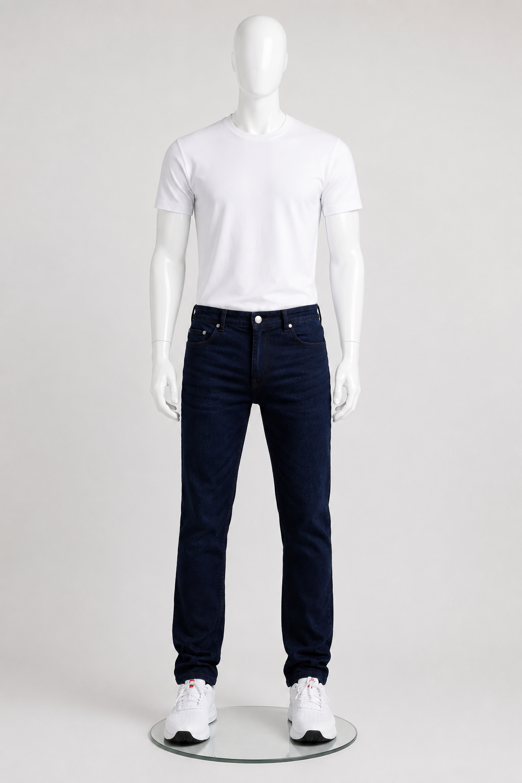 Men’s Dark Indigo Stretch Denim Jeans.(FFFF)