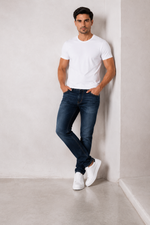 Men’s Fashion Denim Jeans – Indigo Blue.(FFFF)