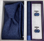 Pierre Cavelli Men’s Paisley Tie, Pocket Square & Cufflinks Gift Set