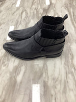 Regal Men’s Leather Ankle Boots with Decorative Strap