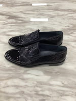 Marco Divaio Men’s Patent & Textured Tassel Loafers.(FFF)