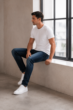 Men’s Fashion Denim Jeans – Indigo Blue.(FFFF)