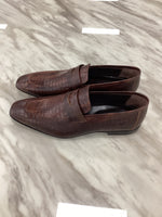 Men’s Crocodile-Embossed Leather Loafers