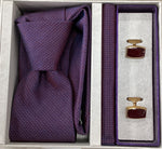 Pierre Cavelli Men’s Paisley Tie, Pocket Square & Cufflinks Gift Set