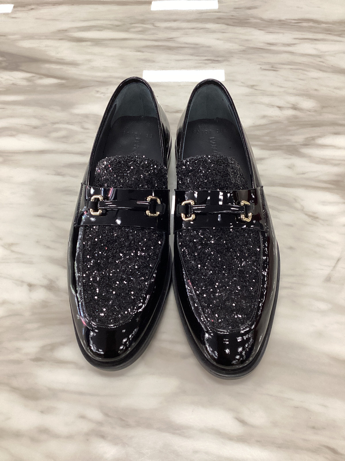 Marco Divaio Men’s Patent Leather Glitter Loafers.(FFF)