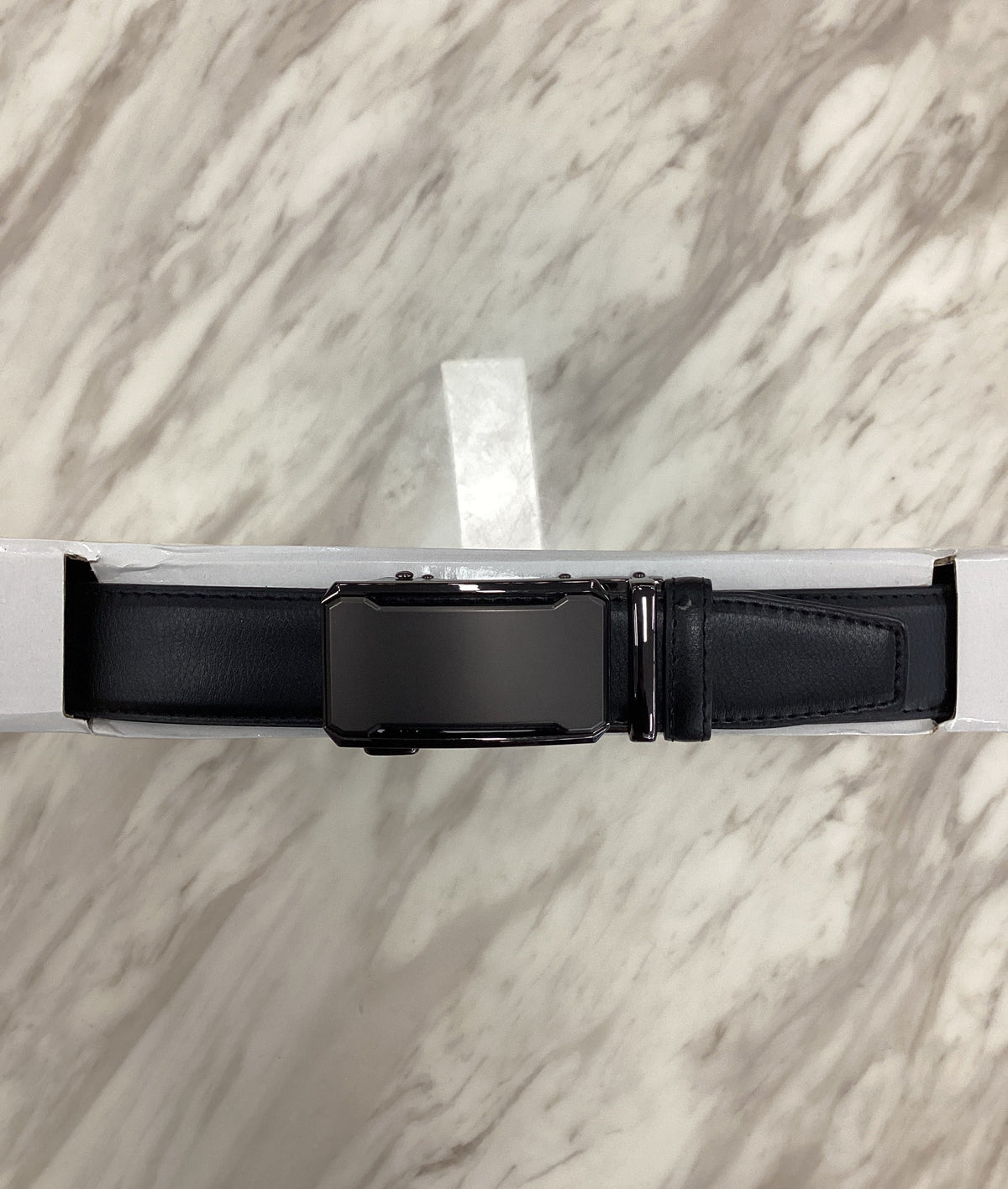 Men’s Ratchet Leather Belt – Automatic Buckle