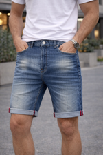 Classic Blue Denim Shorts for Men | Summer Style