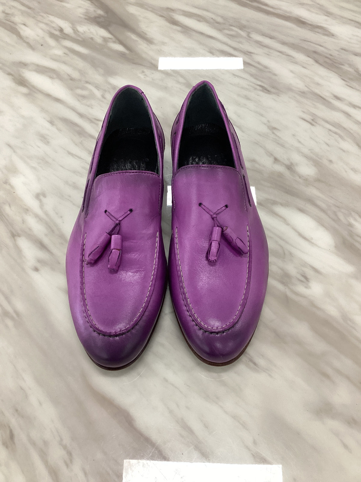 Men’s Purple Leather Tassel Loafers