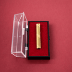 Classic Gold Tie Clip with Diagonal Detail
