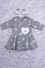 Indigo Girls Kitty Dress & Headband Set