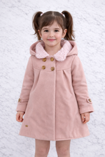 Indigo Girls’ Elegant Hooded Coat – Winter Wear