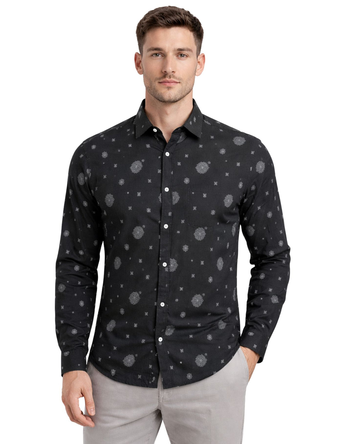 Baybars Men’s Patterned Shirt.(FFF)