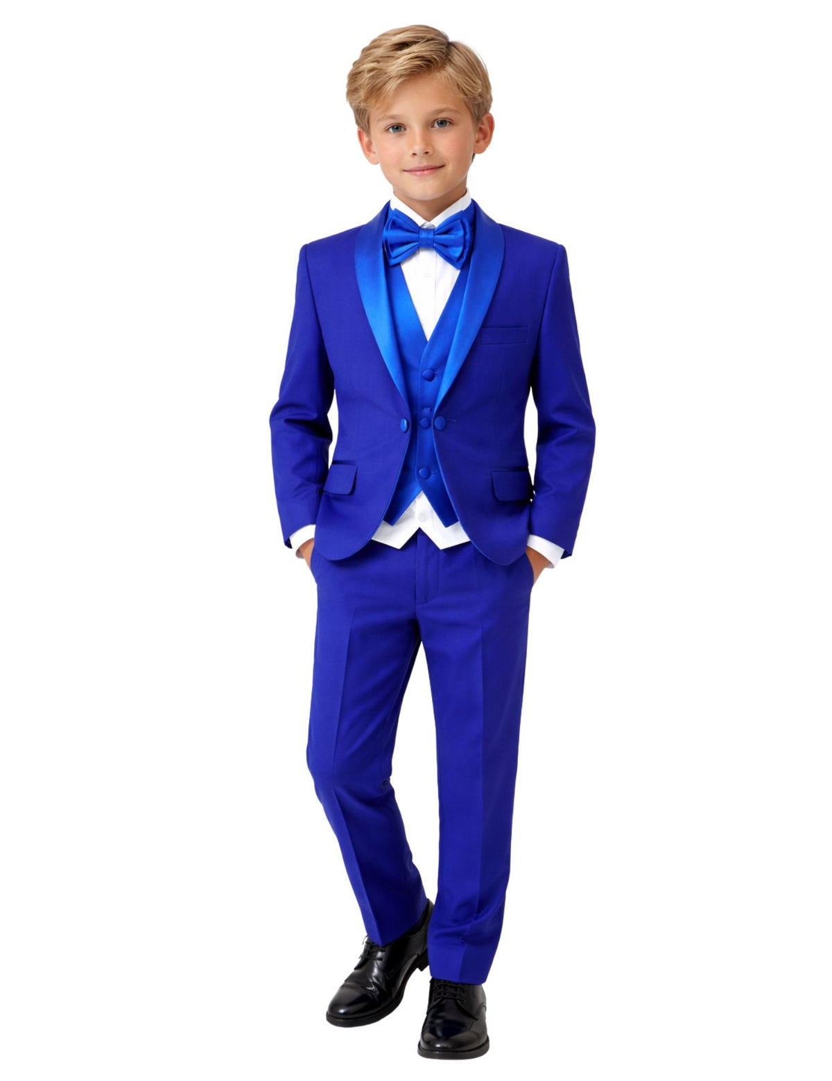 Boys Formal Suit Set – Jacket, Pants, Vest and Bow Tie.
