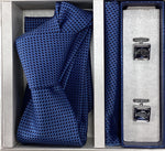 Pierre Cavelli Men’s Paisley Tie, Pocket Square & Cufflinks Gift Set