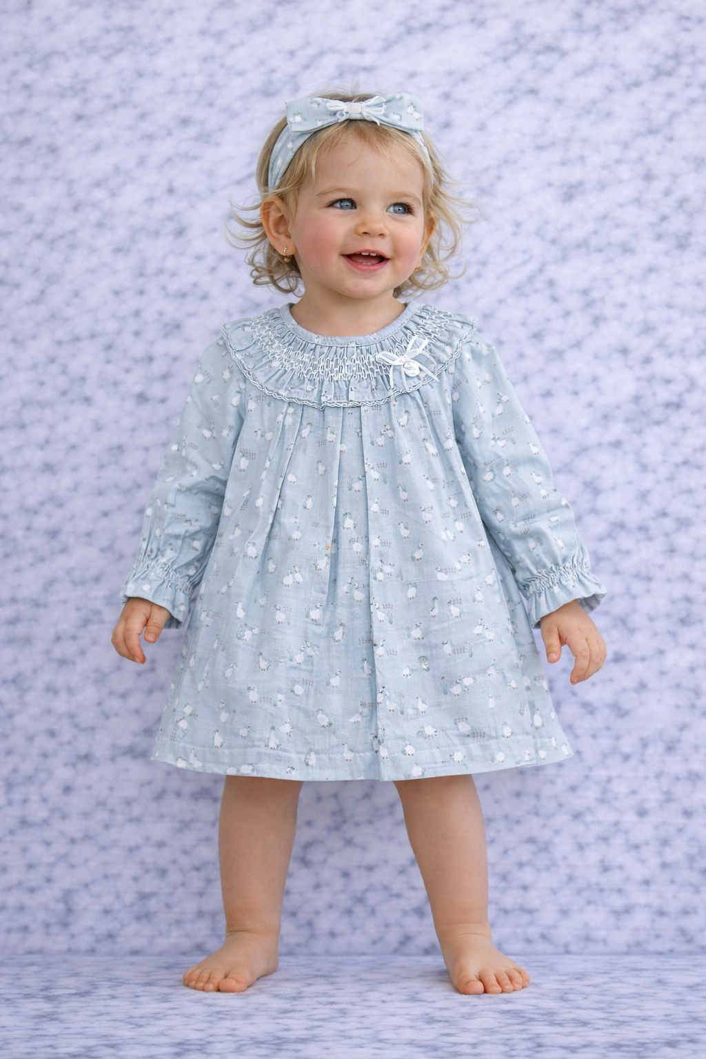 Indigo Girls Long Sleeve Dress with Headband