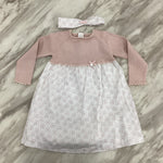 Indigo Girls Knit & Patterned Dress with Matching Headband