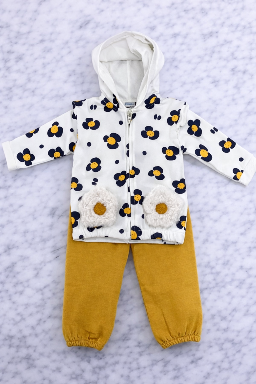 Indigo Girls’ 3-Piece Outfit Set – Long Sleeve Top, Hoodie & Joggers