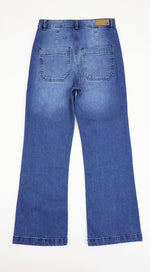 Women’s High-Waist Straight Leg Denim Jeans – Classic Blue