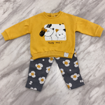Baby 2-Piece Outfit Set – Long Sleeve Sweatshirt & Printed Pants | Hug Me
