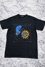 QU Style Women’s Graphic T-Shirt – Sun & Moon