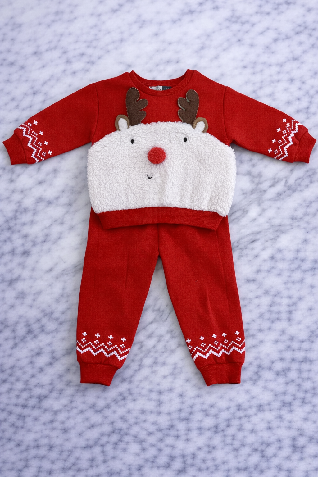 Indigo Kids Christmas Reindeer Sweater & Pants Set
