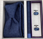 Pierre Cavelli Men’s Paisley Tie, Pocket Square & Cufflinks Gift Set