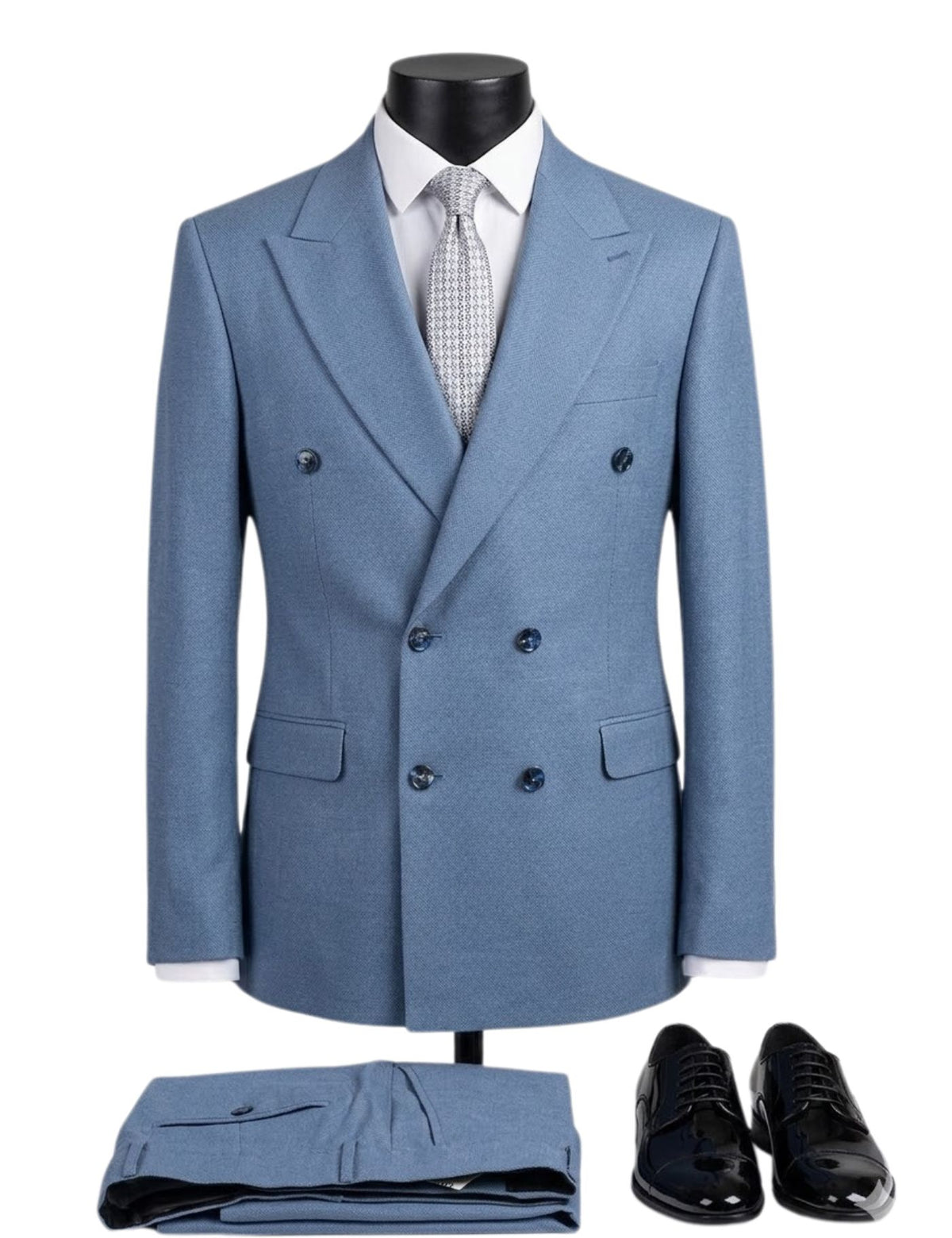 Edger's Men's Double Breasted Two-Piece Suit