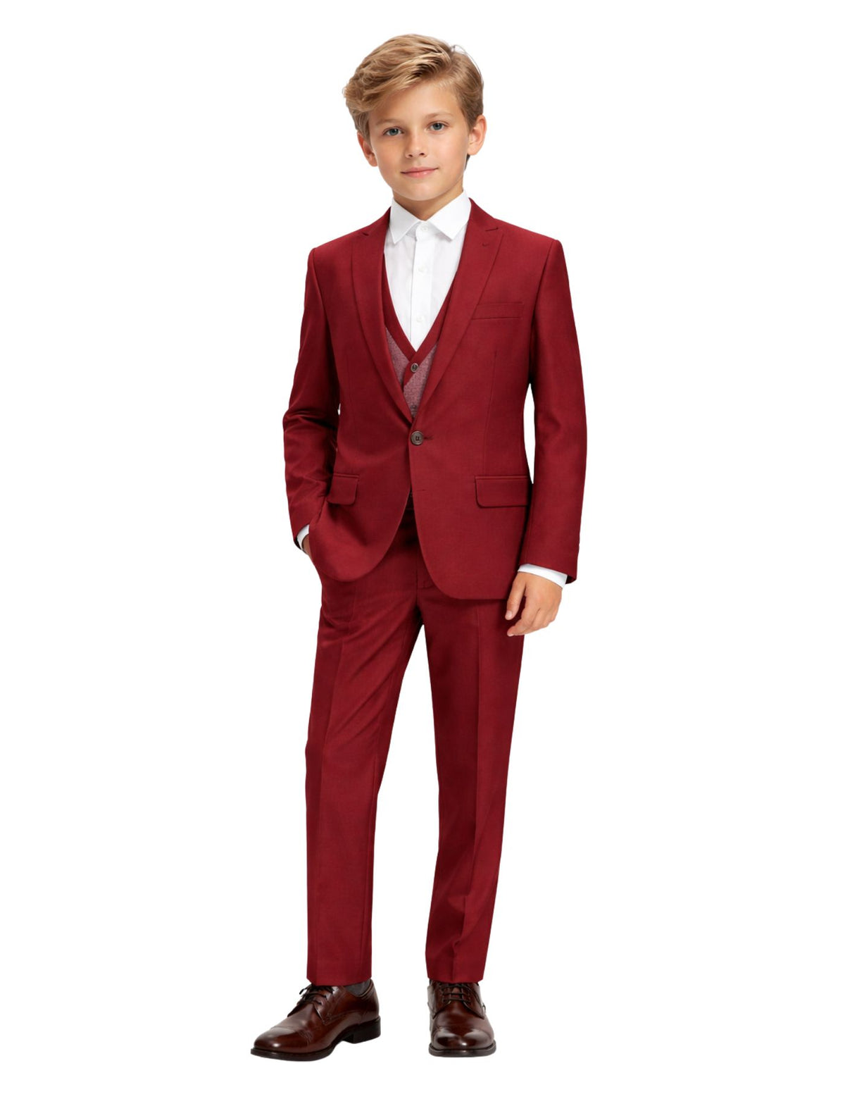 Edgers Boys Formal Suit Set – Jacket, Pants and Vest.