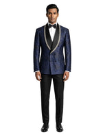 Edgers Men’sDouble Breasted Three-Piece Suit + Bow tie.(FFF)