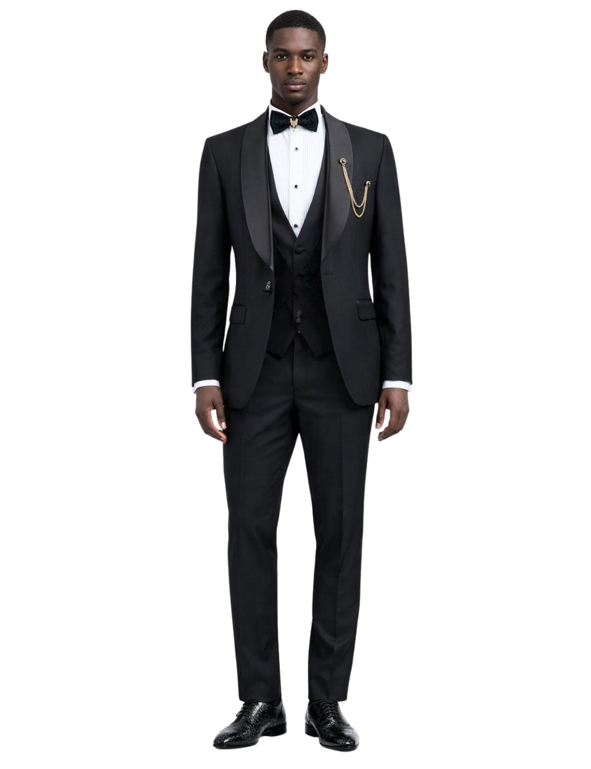 Edgers Men’s Three-Piece Suit + Bow tie