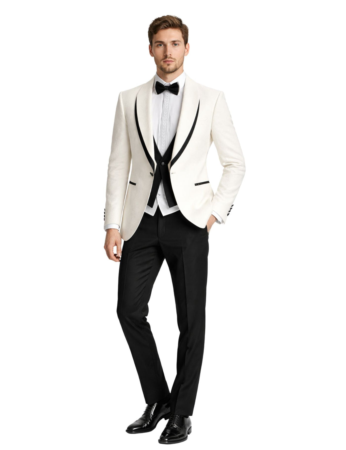 Edgers Men’s Three-Piece Suit + Bow tie.(FFF)
